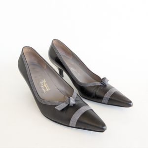 SALVATORE FERRAGAMO LEATHER WOMEN'S HEEL SHOE'S